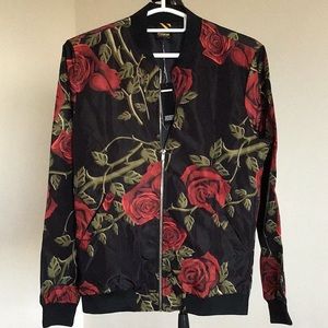 Floral bomber jacket